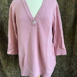 Orvis woman’s oversized, soft pink sweater